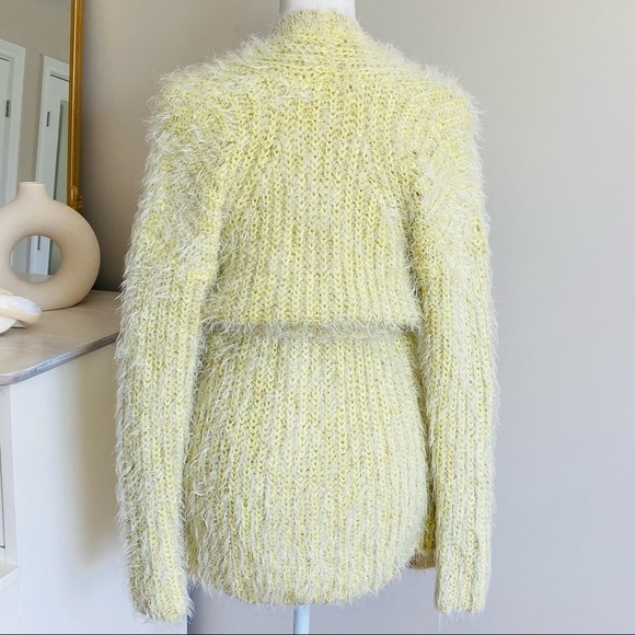 Anthropologie Larkin Shimmer Cardigan Chunky Knit Fuzzy Sweater , XS - Picture 10 of 13